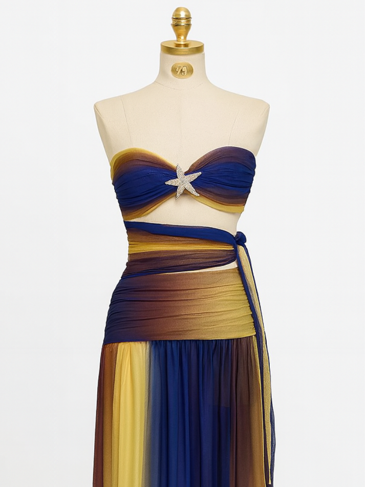 vestido , vestidoestreladomar , vestidolongotule