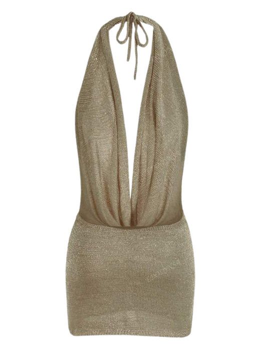 Vestido Drape Shine