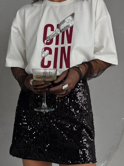 Camiseta Oversized “CIN CIN”