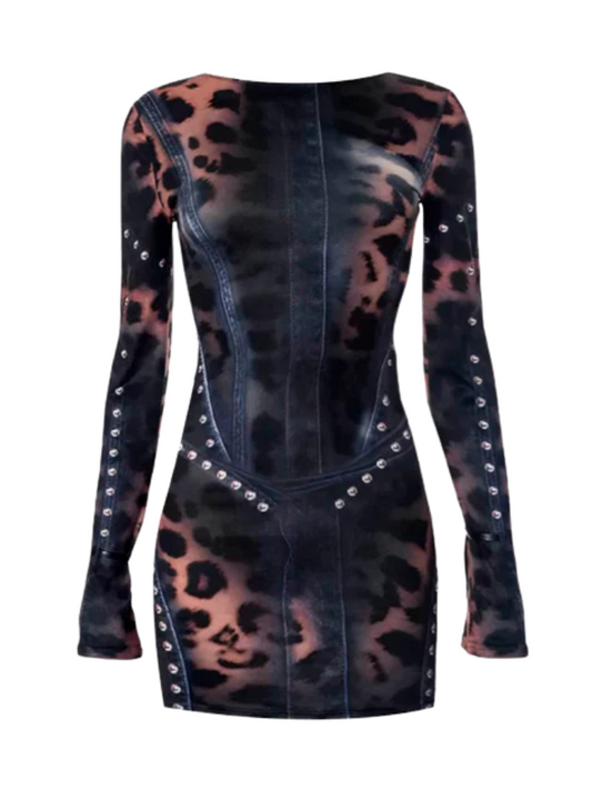 Vestido Curto Estampa Animal