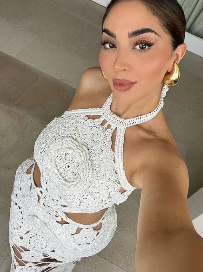 Vestido Longo Crochê