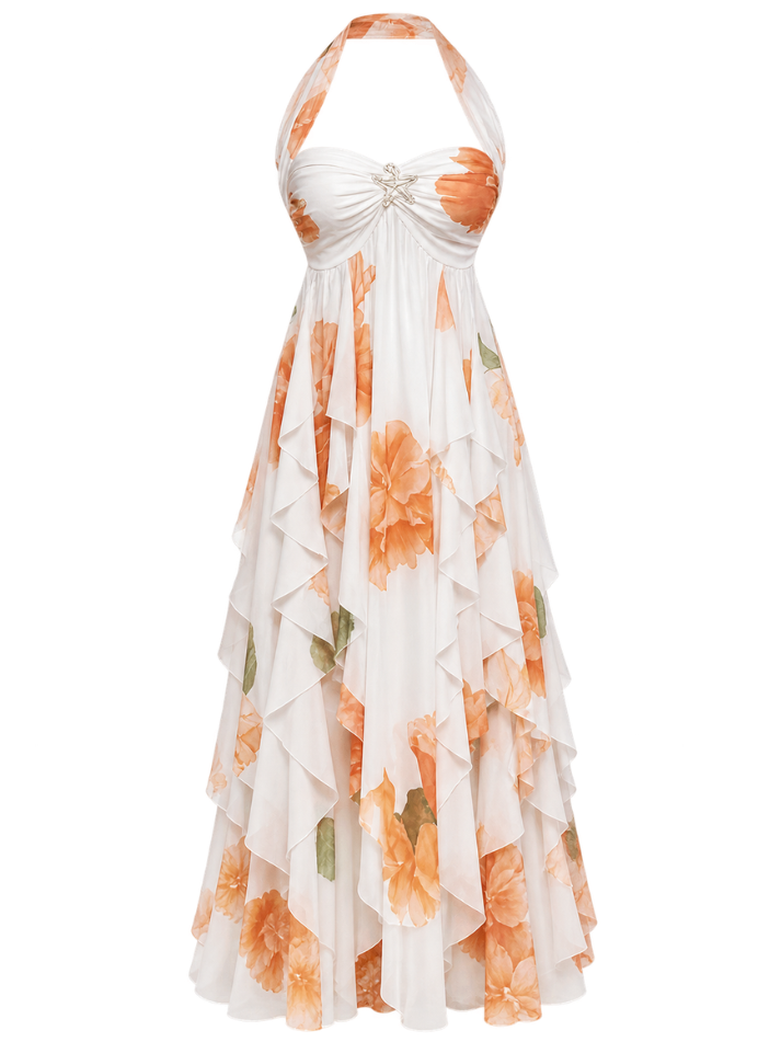 Vestido Longo Belle Fiore - Primavera Verão l CAROL ESPAÇO FASHION
