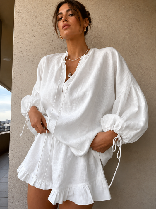 Conjunto Blusa e Short Boho - Confort l CAROL ESPAÇO FASHION