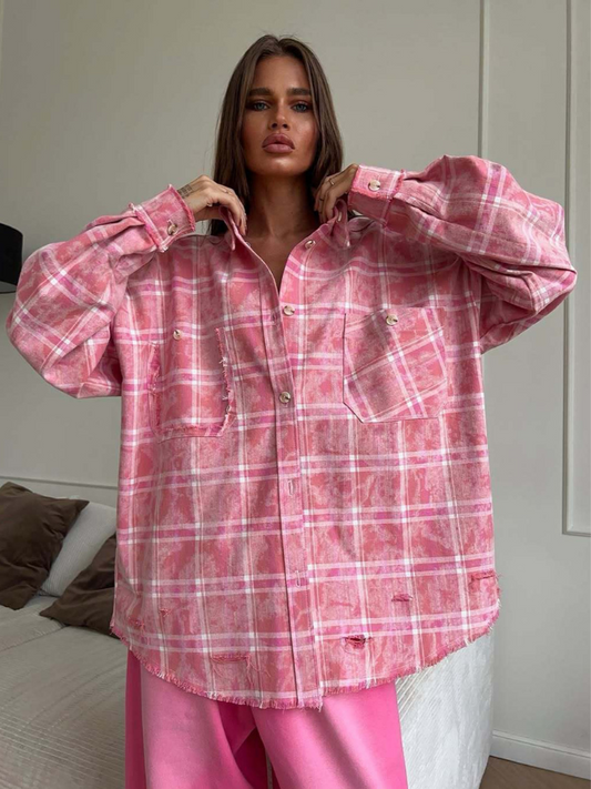 camisa , camisafemininina , camisafemininaxadrez ,camisarosafemininaxadrez