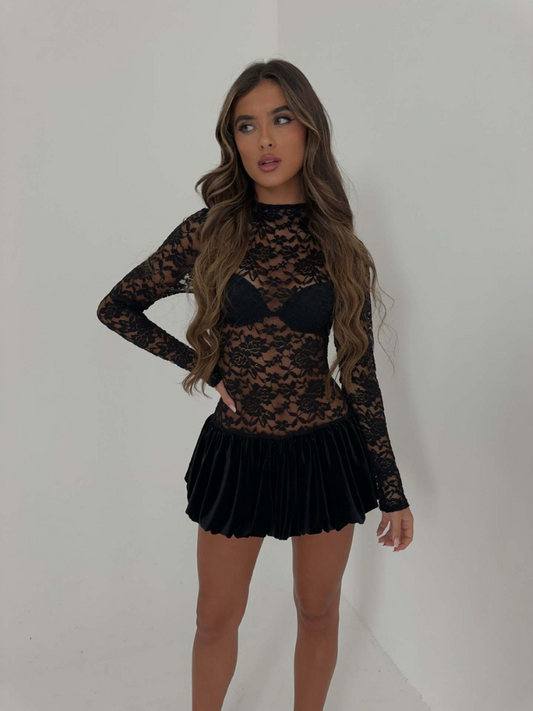 Vestido Renda Ilusioni Curto