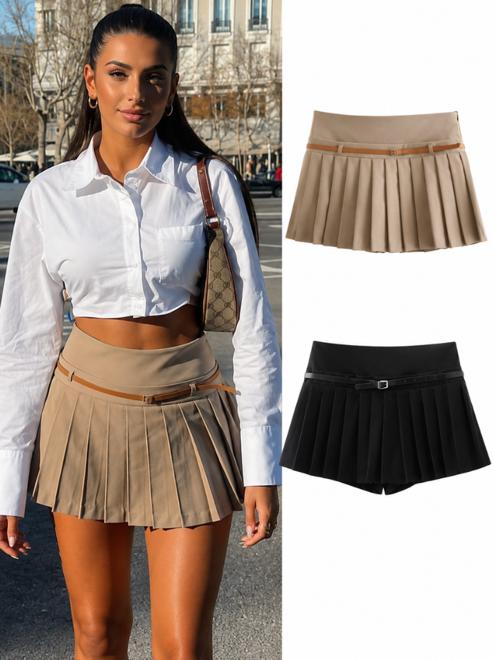 Mini Saia Plinçada Preppy - Outono Inverno l CAROL ESPAÇO FASHION