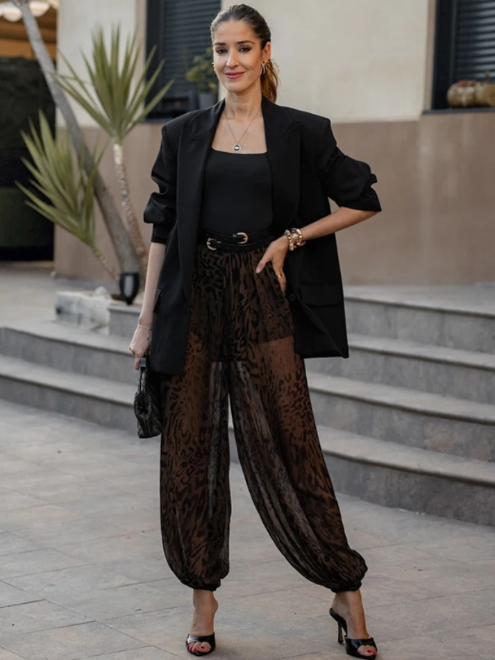 Calça Animal Print Safari Chic - Casual Chic l CAROL ESPAÇO FASHION