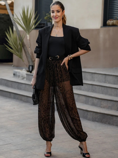 Calça Animal Print Safari Chic - Casual Chic l CAROL ESPAÇO FASHION