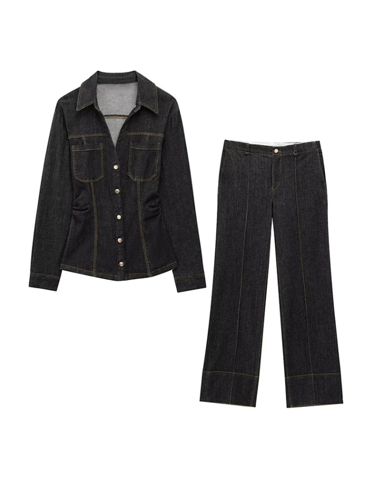 Conjunto All Jeans Feminino Denim - Alfaiataria l CAROL ESPAÇO FASHION