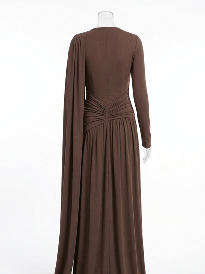 Vestido Longo Divine Drape - Moda Festa l CAROL ESPAÇO FASHION