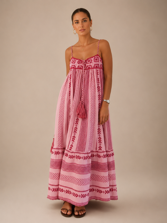 Vestido Longo Machu Picchu - Moda Praia l  CAROL ESPAÇO FASHION