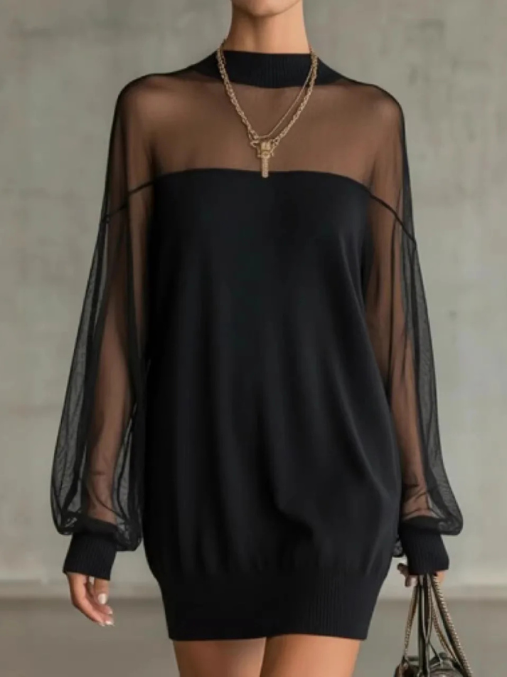 Vestido Curto Tule Noir