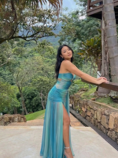 Vestido Longo Sereia dos Mares - Moda Praia | CAROL ESPAÇO FASHION