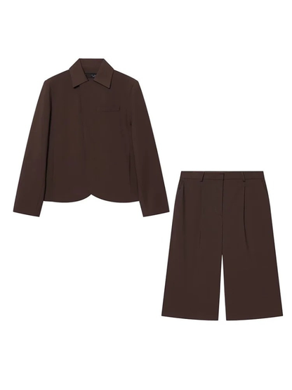Conjunto Alfaiataria Chocolate Elegance - Outono Inverno l CAROL ESPAÇO FASHION