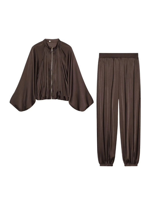 Conjunto Cetim Espresso Luxe - Outono Inverno l CAROL ESPAÇO FASHION