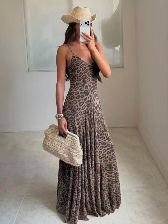 Vestido Longo Savannah Leopard - Casual Chic l CAROL ESPAÇO FASHION