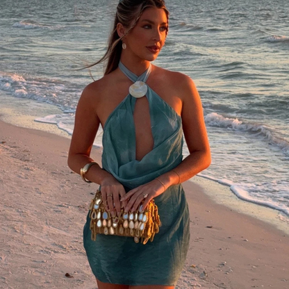 vestido , vestidocurto , vestidocurtopraia , vestidoconcha , vestidocurtoazul vestidosaidadepraia
