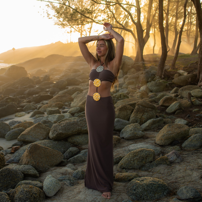 Conjunto Maiô e Saia Longa  - Moda Praia | CAROL ESPAÇO FASHION