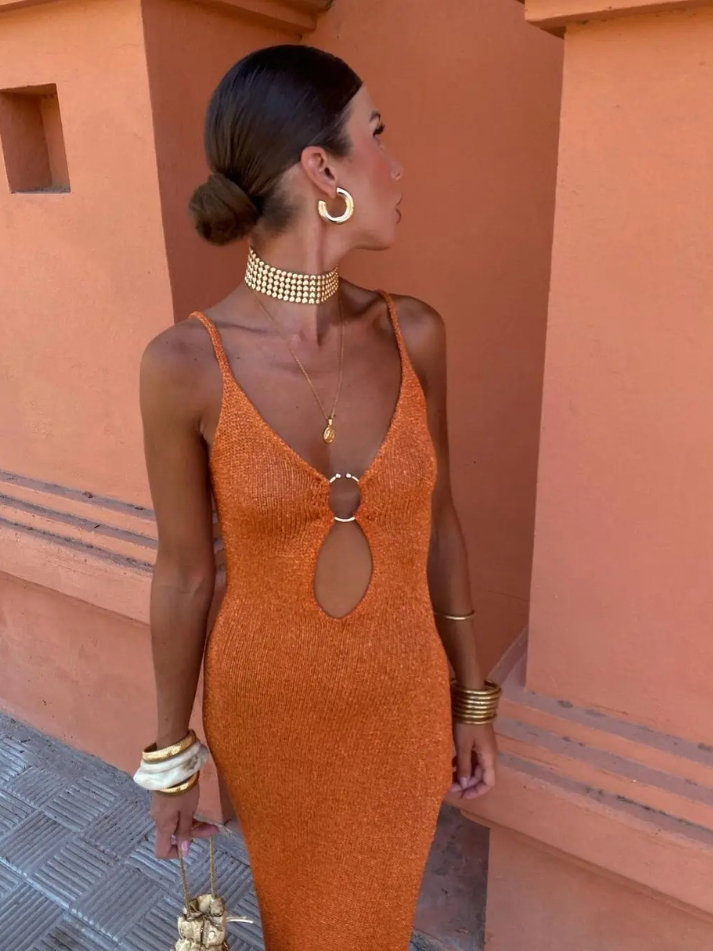 Saida de Praia Vestido Longo Tricô Ibiza