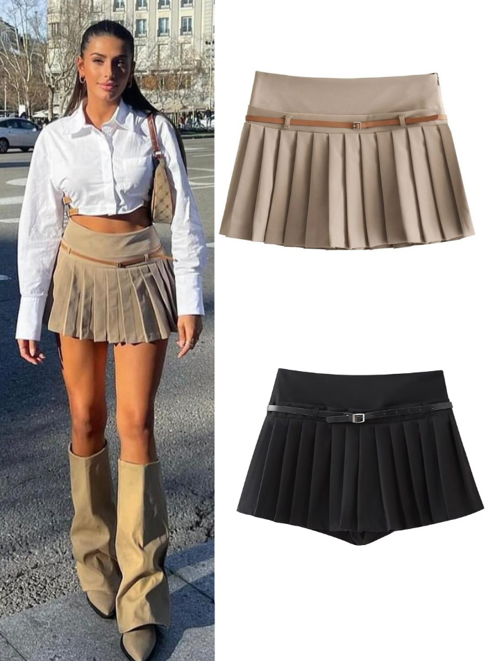 Mini Saia Plinçada Preppy