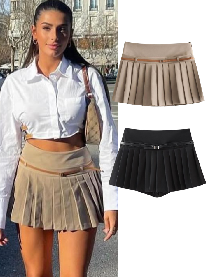 Mini Saia Plinçada Preppy