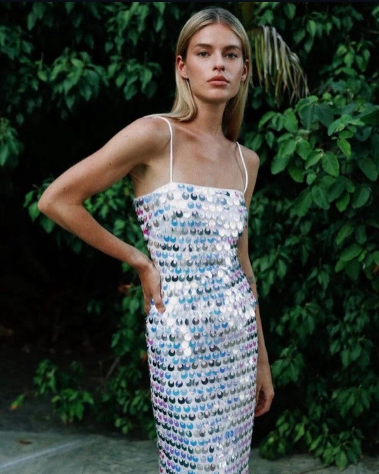 Vestido Midi Paetê Moedas