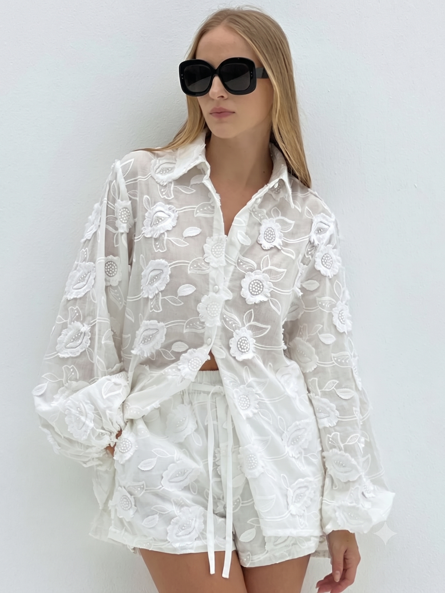 Conjunto Floral Blanc Étoile - Casual Chic l CAROL ESPAÇO FASHION