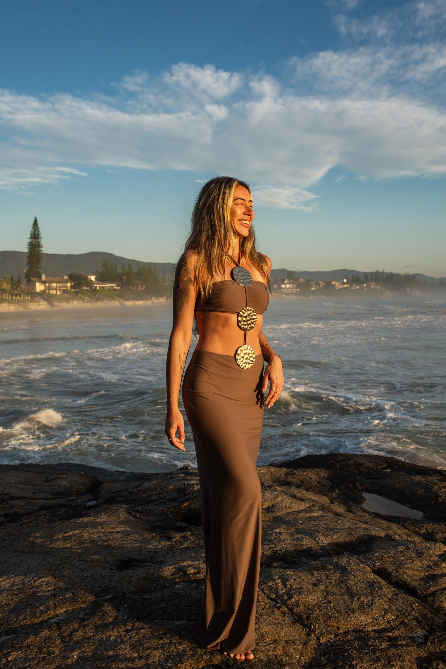 Conjunto Maiô e Saia Longa  - Moda Praia | CAROL ESPAÇO FASHION