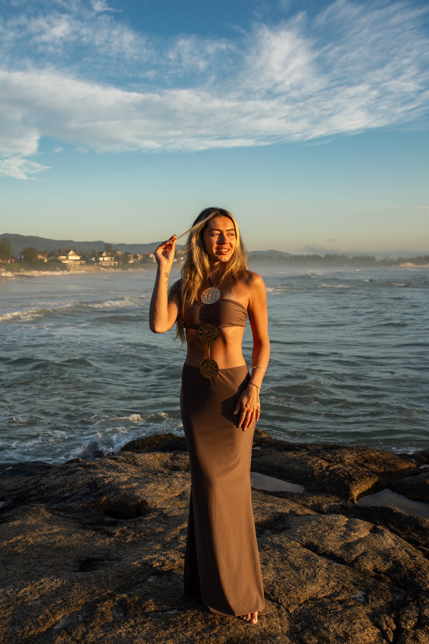Conjunto Maiô e Saia Longa  - Moda Praia | CAROL ESPAÇO FASHION