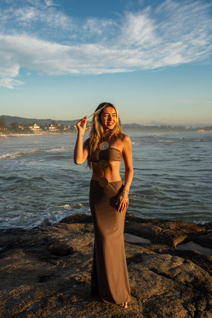 Conjunto Maiô e Saia Longa  - Moda Praia | CAROL ESPAÇO FASHION
