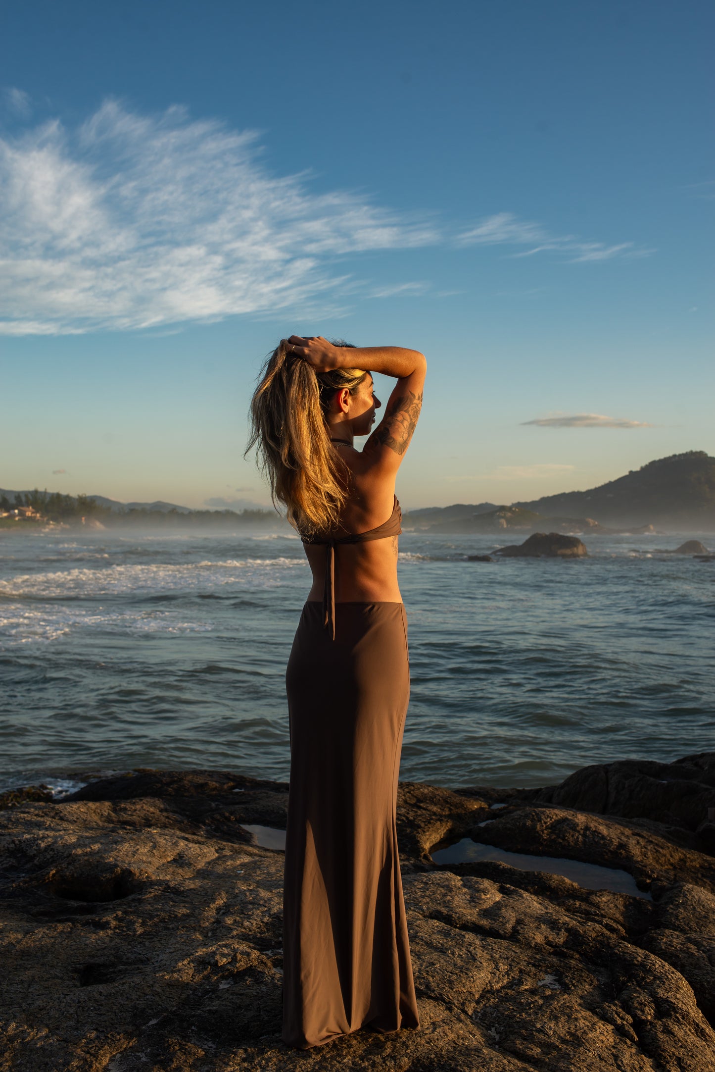 Conjunto Maiô e Saia Longa  - Moda Praia | CAROL ESPAÇO FASHION