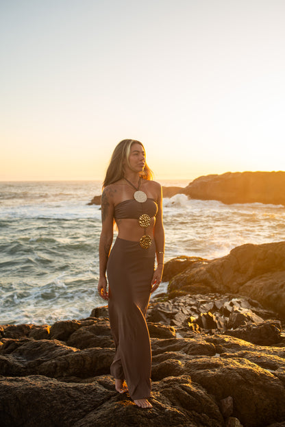 Conjunto Maiô e Saia Longa  - Moda Praia | CAROL ESPAÇO FASHION