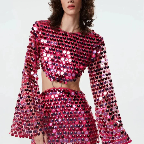 Vestido Paetê Moedas Curto