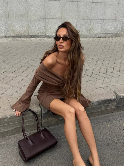 vestido , vestidocurto , vestidoinvernocurto , vestidomarrom 