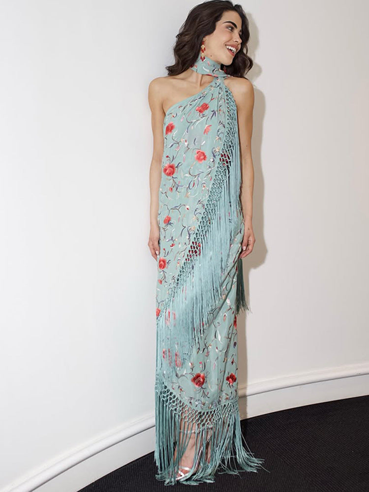 Vestido Riviera Franjado Longo - CAROL ESPAÇO FASHION