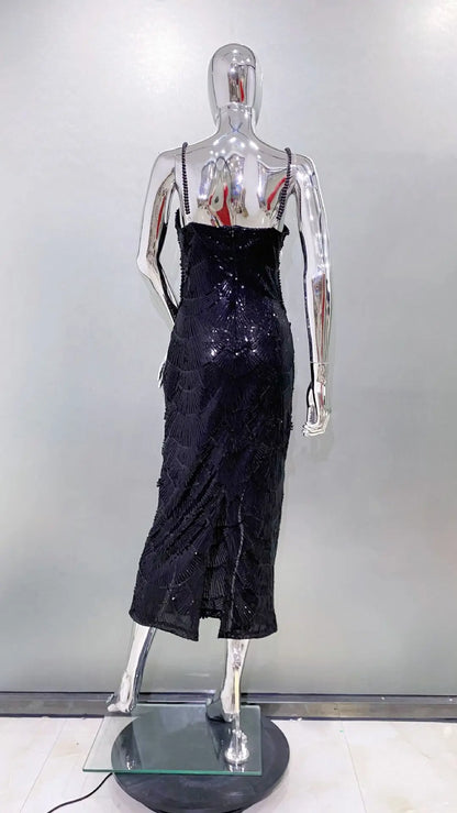 Vestido Midi Pérolas
