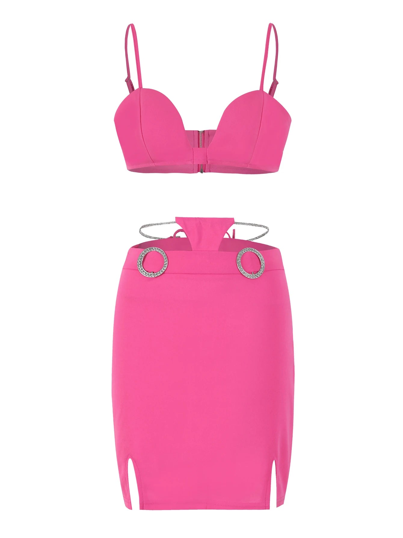 Conjunto Feminino Rosa Top e Mini Ensemble