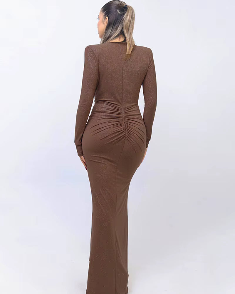 Vestido Longo Lurex Midnight - Moda Festa l CAROL ESPAÇO FASHION