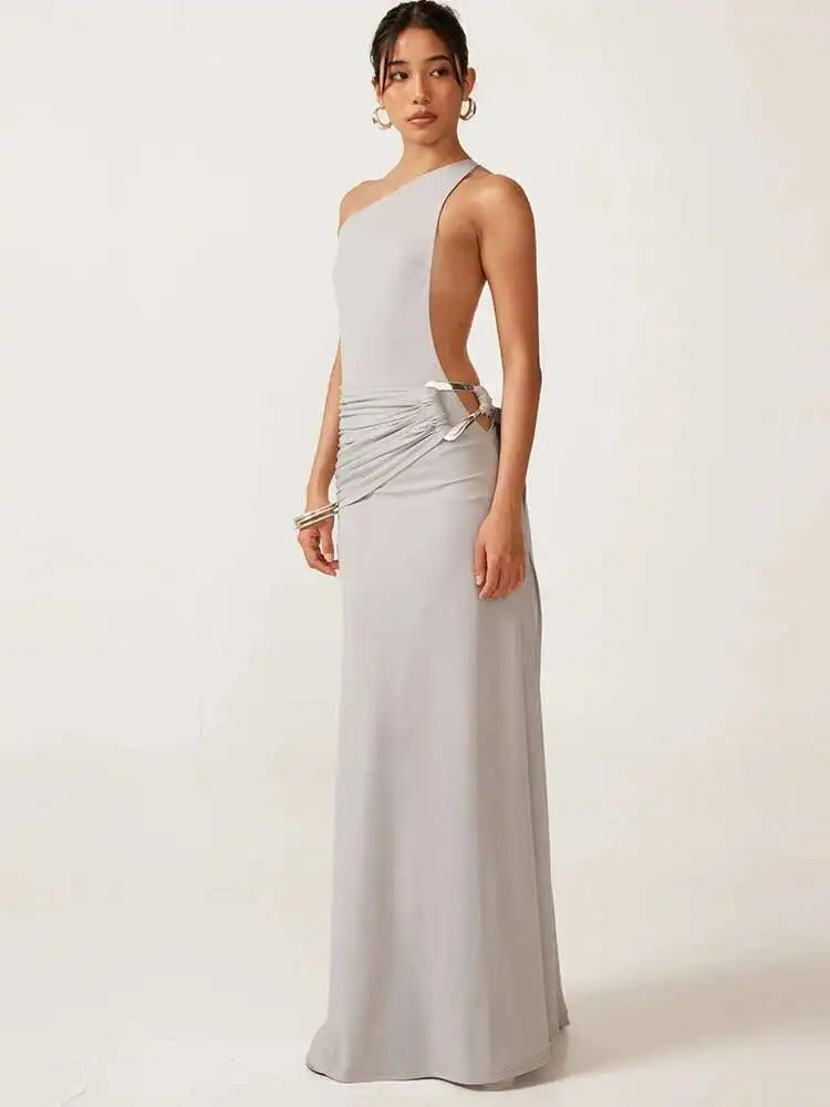 Vestido Longo Assimétrico Cassia