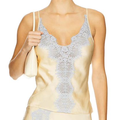Conjunto Feminino Seda Com Renda