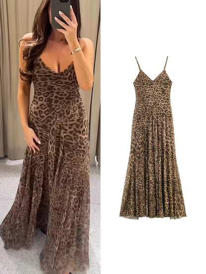 Vestido Longo Savannah Leopard - Casual Chic l CAROL ESPAÇO FASHION