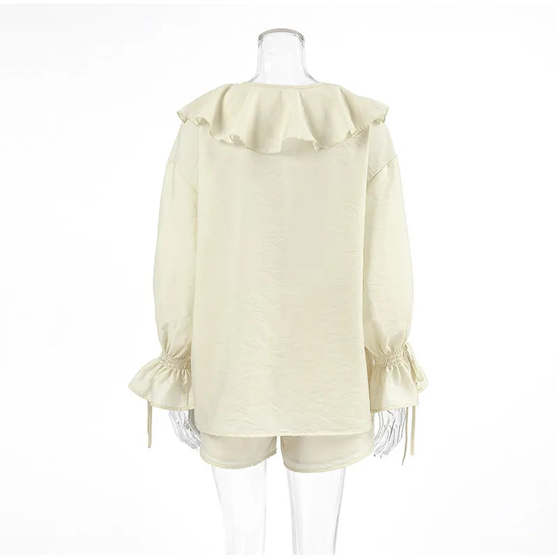 Conjunto Babado Poético Off-White