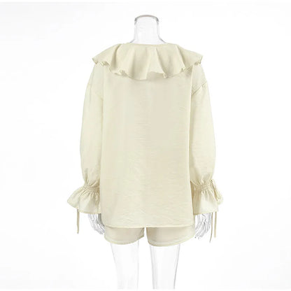 Conjunto Babado Poético Off-White