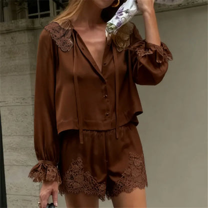 Conjunto Feminino Satin Lace