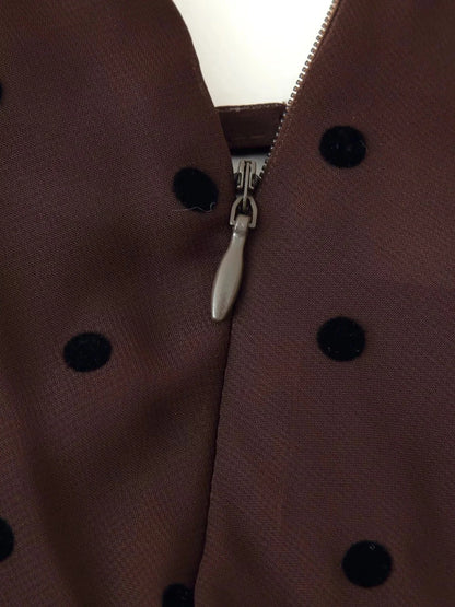 Vestido Longo Poá Choco Elegance