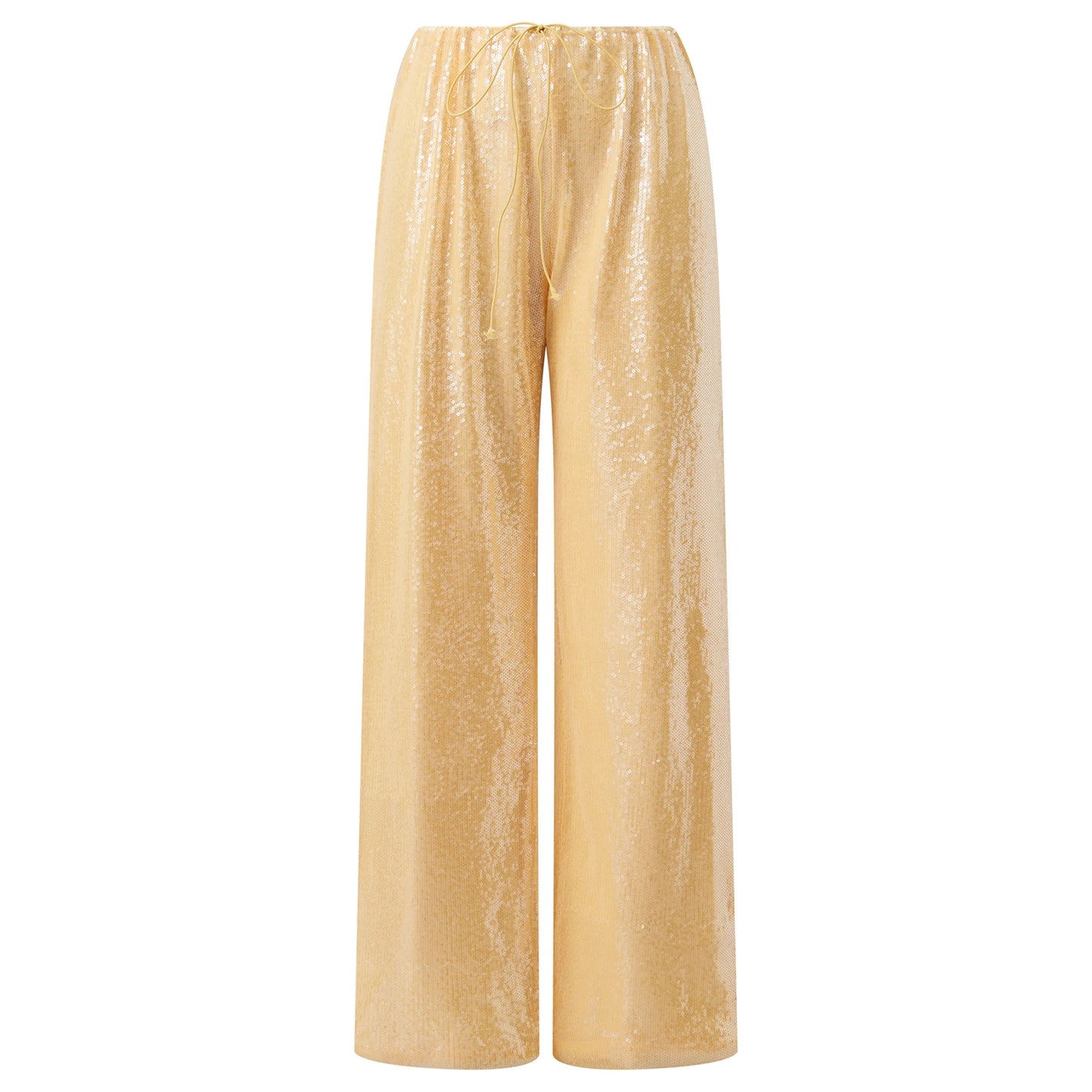 Calça Wide Leg de Paetês "Golden Sand" - Moda Festa l CAROL ESPAÇO FASHION