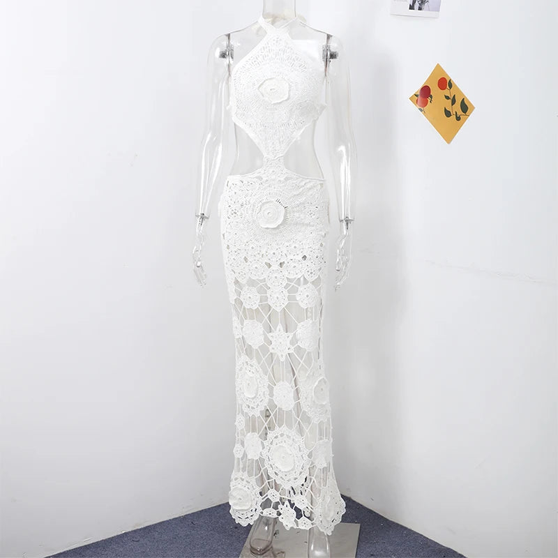 Vestido Longo Crochê