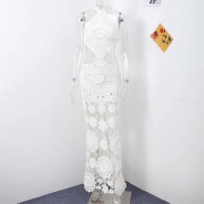 Vestido Longo Crochê
