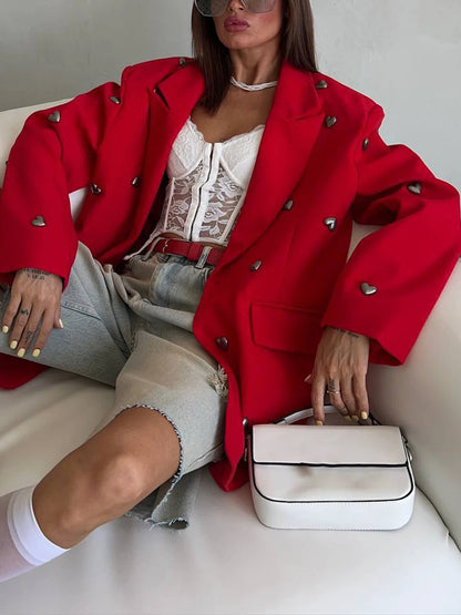 blazer , blazerfeminino, blazerfemininovermelho , blazerdetalhescorações