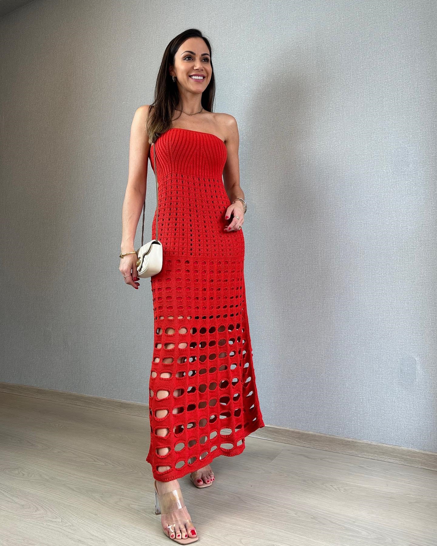 Vestido Longo Tricô